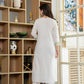 Ivory Meadow Embroidered Cotton Kurta Set