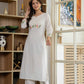 Ivory Meadow Embroidered Cotton Kurta Set