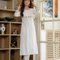 Ivory Meadow Embroidered Cotton Kurta Set