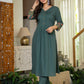 Forest Green A-line Kurta & Pant Set