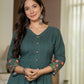Forest Green A-line Kurta & Pant Set