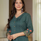 Forest Green A-line Kurta & Pant Set
