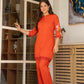 Orange Bloom Embroidered Co-ord Set