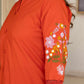 Orange Bloom Embroidered Co-ord Set